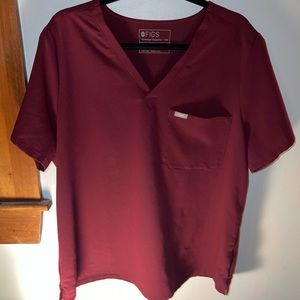 Catarina one pocket Figs top - burgundy